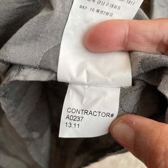 Calvin Klein Men Camo Button-Down Casual Shirt Green XL Military Army Camouflage - Picture 5 of 12